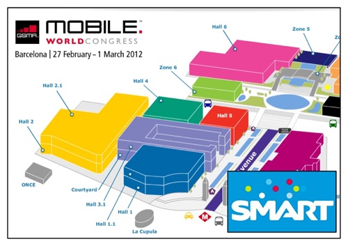 Smart at the Mobile World Congress 2012 in Barcelona